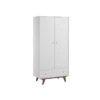 Armoire 2 Portes, 1 Tiroir Mid VOX Blanc/noix