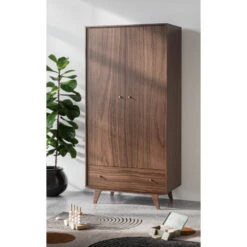 Armoire 2 Portes, 1 Tiroir Mid VOX Noix -MADE4BABY BOUTIQUE armoire 2 portes 1 tiroir mid vox noix 4