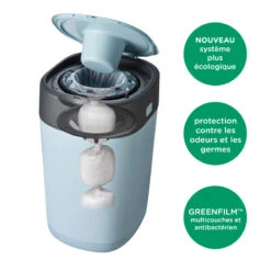 Poubelle à Couches Twist&Click TOMMEE TIPPEE Bleu -MADE4BABY BOUTIQUE bac a couches twist click 3