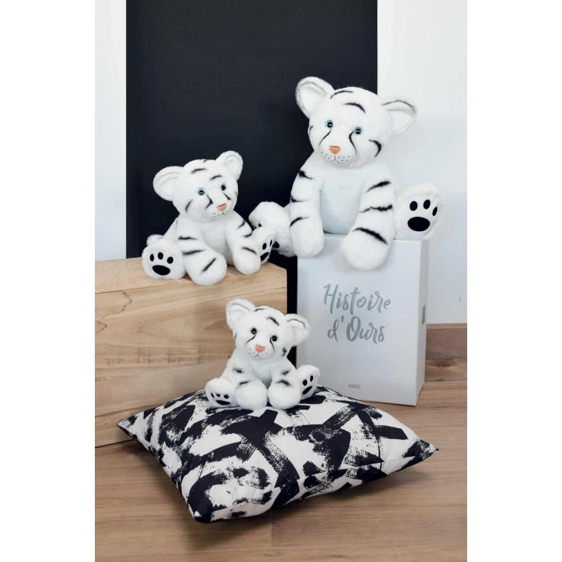 Bébé Tigre 35cm "Terre Sauvage" HISTOIRE D'OURS Blanc 4 Bébé Tigre 35cm "Terre Sauvage" HISTOIRE D'OURS Blanc – Image 2