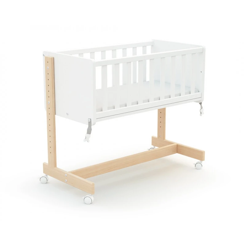 Berceau Cododo Confort Avec Matelas AT4 Hêtre/Blanc 4 Berceau Cododo Confort Avec Matelas AT4 Hêtre/Blanc – Image 2