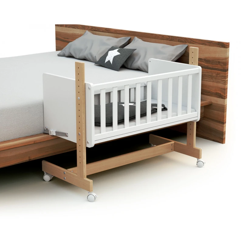 Berceau Cododo Confort Avec Matelas AT4 Hêtre/Blanc 3 Berceau Cododo Confort Avec Matelas AT4 Hêtre/Blanc