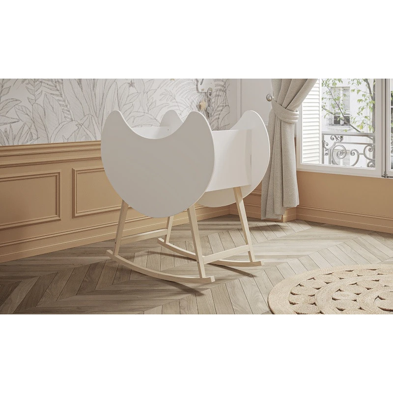 Berceau Lune SONGES ET RIGOLADES Blanc 4 Berceau Lune SONGES ET RIGOLADES Blanc – Image 2