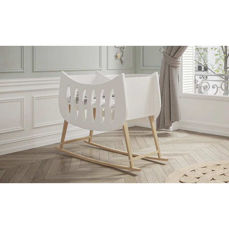 Berceau Trapèze SONGES ET RIGOLADES Blanc 4 Berceau Trapèze SONGES ET RIGOLADES Blanc – Image 2