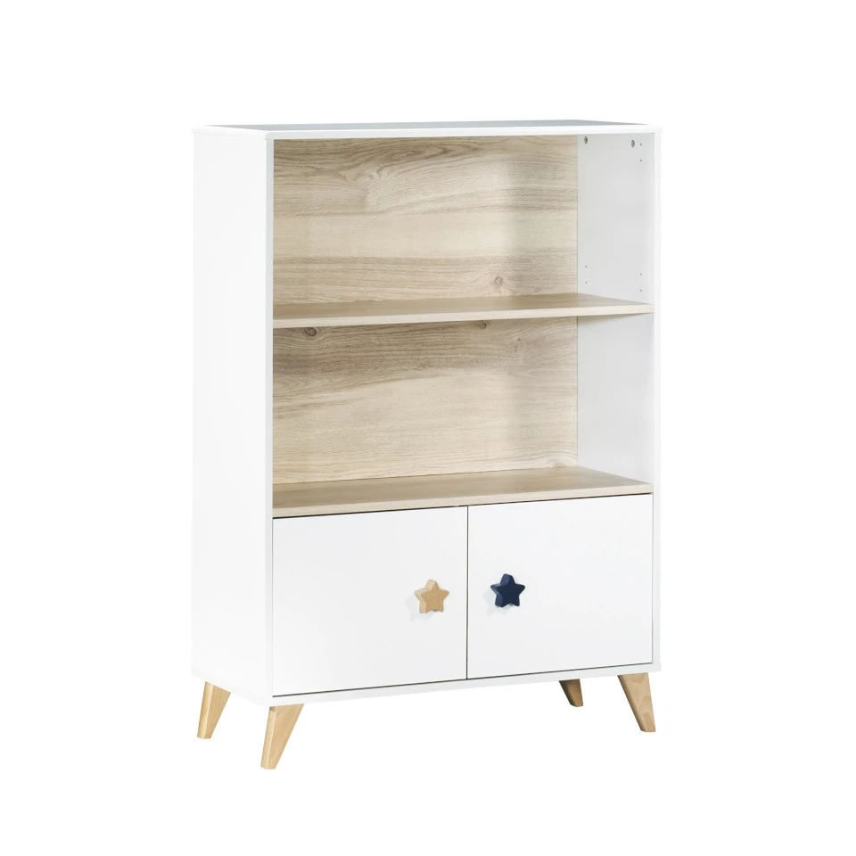 Bibliothèque 2 Portes Oslo SAUTHON Poignées étoiles 3 Bibliothèque 2 Portes Oslo SAUTHON Poignées étoiles