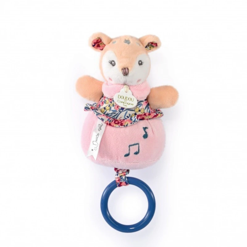 Boîte à Musique Faon Boh’aime DOUDOU ET COMPAGNIE Rose 3 Boîte à Musique Faon Boh’aime DOUDOU ET COMPAGNIE Rose