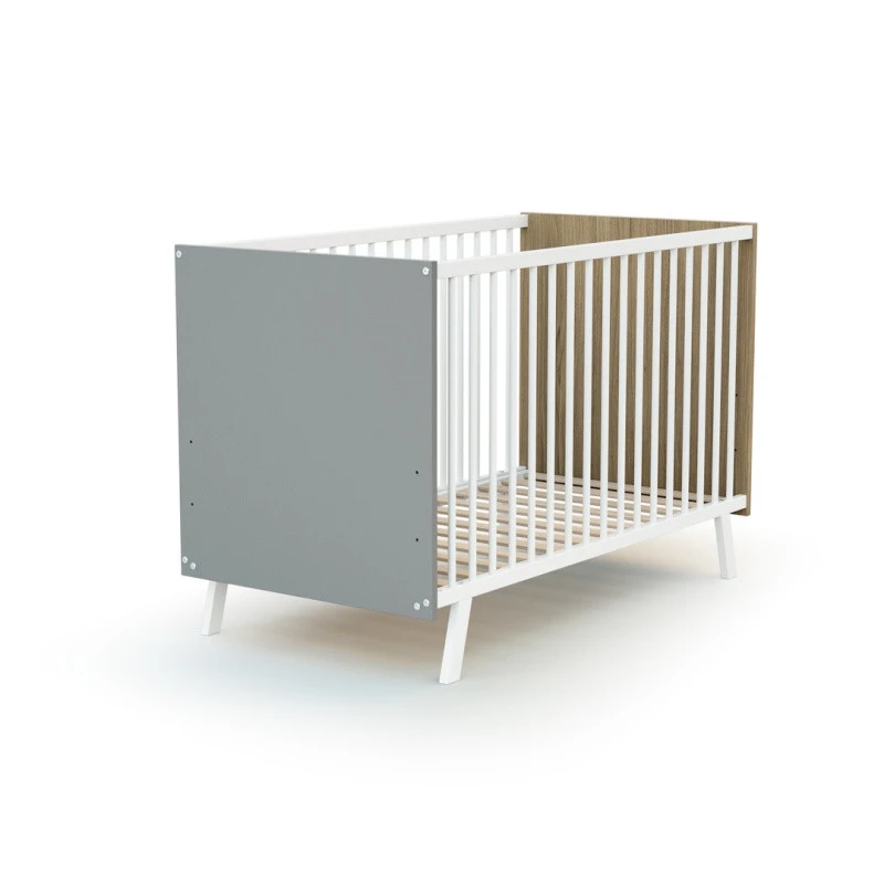 Lit Bébé Carnaval 60x120 AT4 Blanc/gris/chêne 5 Lit Bébé Carnaval 60x120 AT4 Blanc/gris/chêne – Image 3