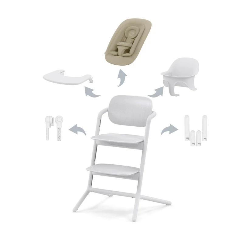 Chaise-haute Lemo 2 4en1 CYBEX All White 3 Chaise-haute Lemo 2 4en1 CYBEX All White