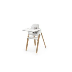 Chaise Haute Steps™ STOKKE® Blanc/Naturel -MADE4BABY BOUTIQUE chaise haute steps stokke naturell 3