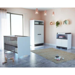 Chambre Complète Cotillon AT4 Blanc/taupe