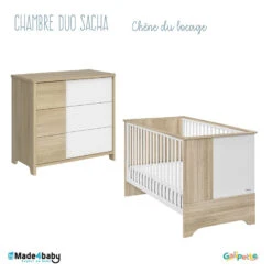 Chambre Duo Sacha GALIPETTE Chêne Du Bocage