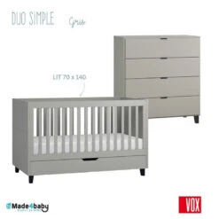 Chambre Duo VOX Simple Gris