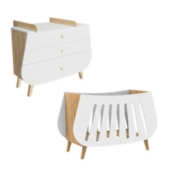 Chambre Duo Trapèze SONGES ET RIGOLADES Blanc/bois