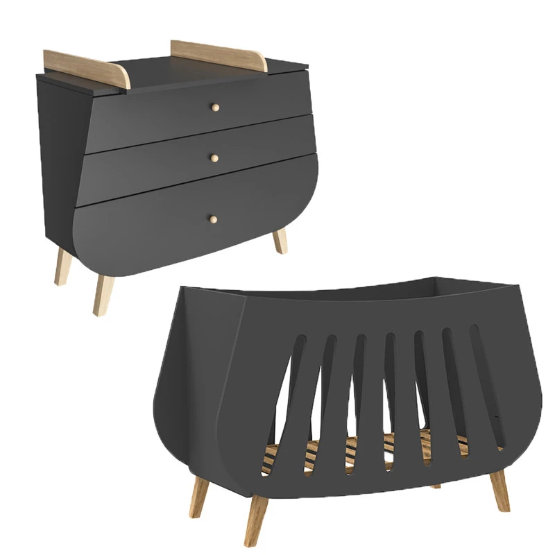 Chambre Duo Trapèze SONGES ET RIGOLADES Gris Anthracite 3 Chambre Duo Trapèze SONGES ET RIGOLADES Gris Anthracite