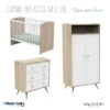 Chambre Trio 60x120 SAUTHON Access Chêne Doré/blanc -MADE4BABY BOUTIQUE chambre trio 60x120 sauthon access chene doreblanc