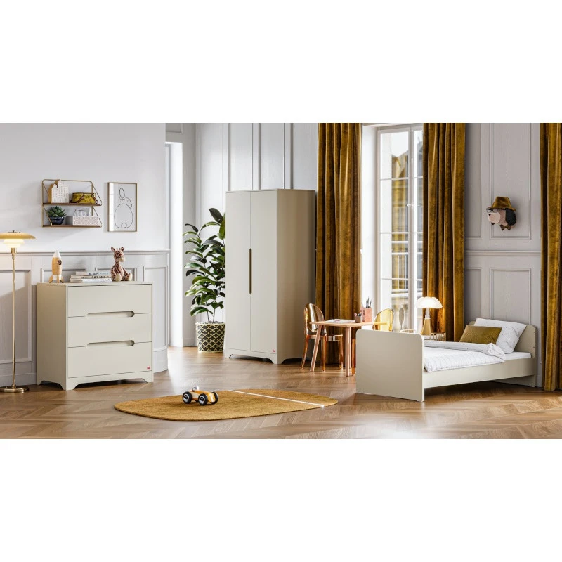 Chambre Trio Avec Lit 70 X 140 Ova VOX Gris/beige 4 Chambre Trio Avec Lit 70 X 140 Ova VOX Gris/beige – Image 2