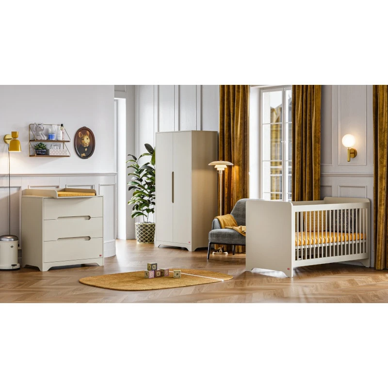 Chambre Trio Avec Lit 70 X 140 Ova VOX Gris/beige 3 Chambre Trio Avec Lit 70 X 140 Ova VOX Gris/beige