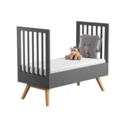 Chambre Trio Avec Lit 70x140 VOX Nature Chêne/Dark Grey -MADE4BABY BOUTIQUE chambre trio nature 70x140 3