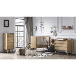 Chambre Trio Vintage 60x120 Avec Chiffonier VOX Bois