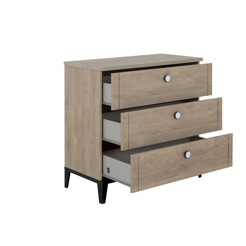 Commode 3 Tiroirs GALIPETTE Marcel Black 4 Commode 3 Tiroirs GALIPETTE Marcel Black – Image 2