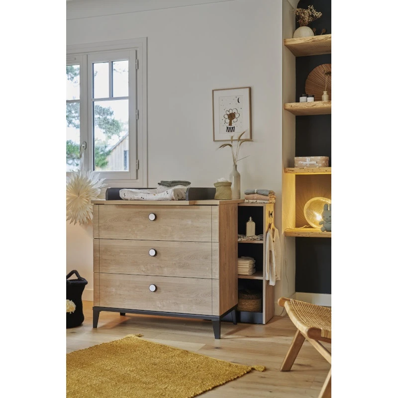 Commode 3 Tiroirs GALIPETTE Marcel Black 7 Commode 3 Tiroirs GALIPETTE Marcel Black – Image 5