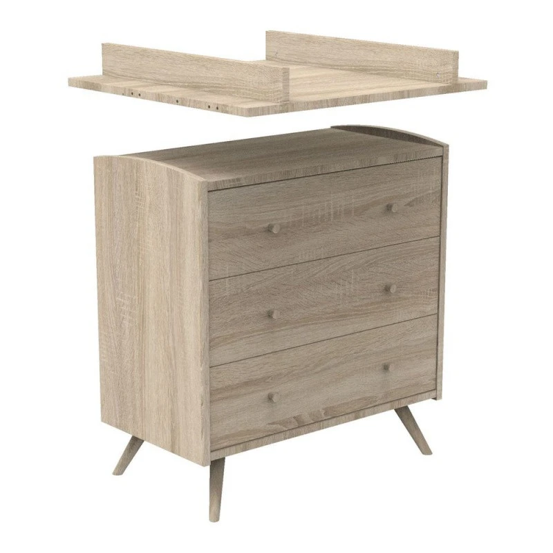 Commode 3 Tiroirs SAUTHON Access Chêne Doré 4 Commode 3 Tiroirs SAUTHON Access Chêne Doré – Image 2