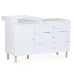 Commode + Plan à Langer CHILDHOME Wonder White