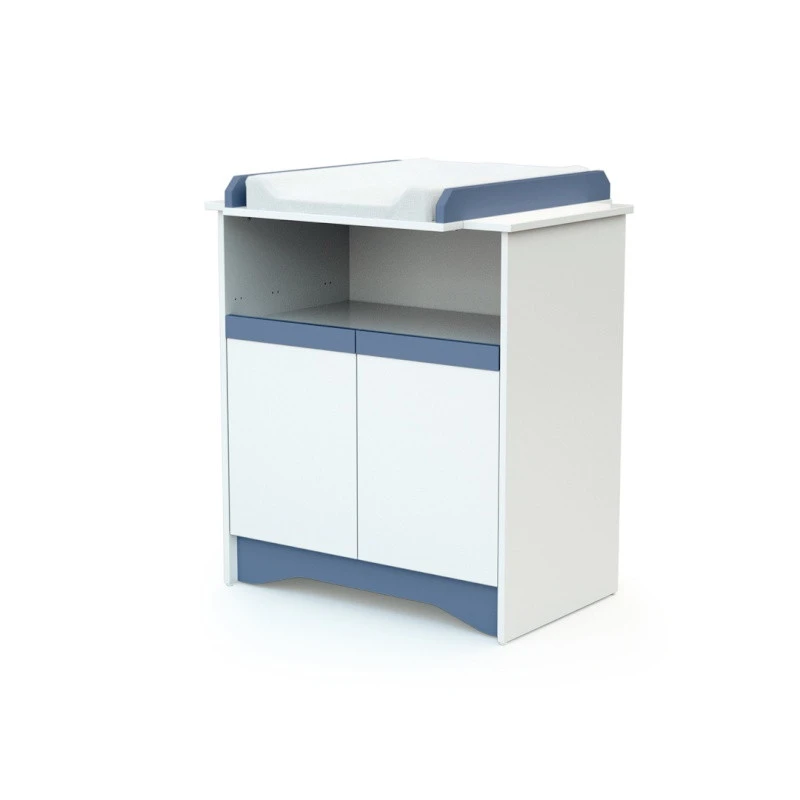 Meuble à Langer Cotillon AT4 Blanc/bleu 3 Meuble à Langer Cotillon AT4 Blanc/bleu