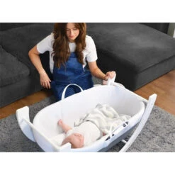 Couffin Avec Support Dreami BEABA By SHNUGGLE Gris/Blanc -MADE4BABY BOUTIQUE couffin avec support dreami beaba by shnuggle gris blanc 5