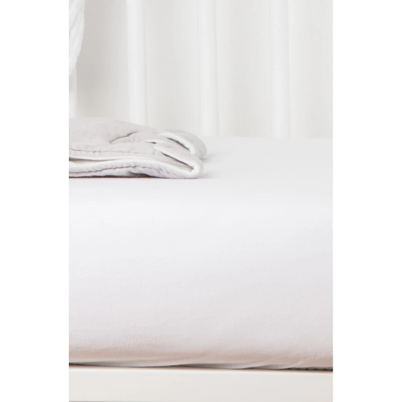 Drap-housse 70x140 En Coton Bio KADOLIS Blanc 5 Drap-housse 70x140 En Coton Bio KADOLIS Blanc – Image 3