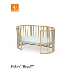 Drap-housse Pour Sleepi 120 V3 STOKKE Dots Sage -MADE4BABY BOUTIQUE drap housse pour sleepi 120 v3 stokke dots sage 2