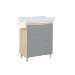 Chambre Duo Nature Avec Lit 70x140 Et Commode De Bain MICUNA Waterwood Gris -MADE4BABY BOUTIQUE duo nature 70 avec commode bain 6