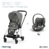 Duo Poussette Mios 3 + Cloud T CYBEX Chrome Black/Mirage Grey -MADE4BABY BOUTIQUE duo poussette mios 3 cloud t cybex chrome blackmirage grey