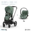 Duo Poussette Priam 4 + Cloud T Plus I-Size CYBEX Matt Black/Leaf Green -MADE4BABY BOUTIQUE duo poussette priam 4 cloud t plus i size cybex matt blackleaf green