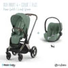 Duo Poussette Priam 4 + Cloud T Plus I-Size CYBEX RoseGold/Leaf Green
