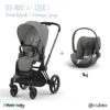 Duo Poussette Priam 4 + Cloud T I-Size CYBEX Matt Black/Mirage Grey -MADE4BABY BOUTIQUE duo priam 2023 cloud t i size
