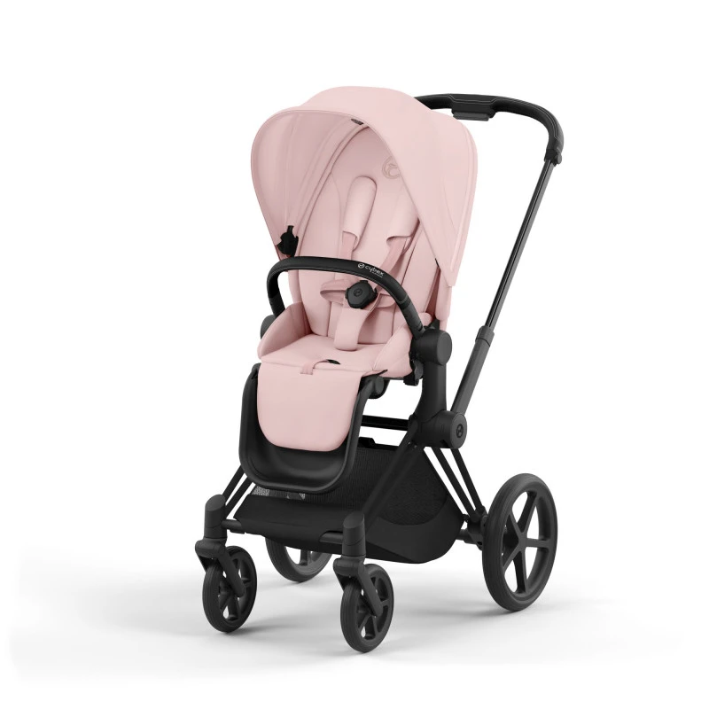 Duo Poussette Priam 4 + Cloud T Plus I-Size CYBEX Matt Black/Peach Pink 4 Duo Poussette Priam 4 + Cloud T Plus I-Size CYBEX Matt Black/Peach Pink – Image 2