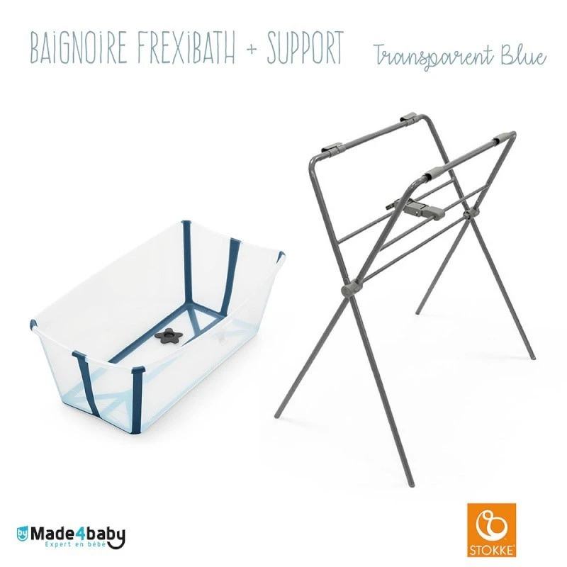 Ensemble Support + Baignoire Flexibath STOKKE Blue 3 Ensemble Support + Baignoire Flexibath STOKKE Blue