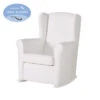 Fauteuil à Bascule Nanny Avec Slow System MICUNA Similicuir Blanc -MADE4BABY BOUTIQUE fauteuil bascule nanny ss