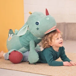 Grande Peluche Range-secrets Joe Le Dragon LES LILLIPUTIENS -MADE4BABY BOUTIQUE grande peluche range secrets joe le dragon les lilliputiens 15