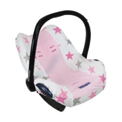 Habillage Siège Auto Gr0+ DOOKY Étoiles Roses/Uni Rose