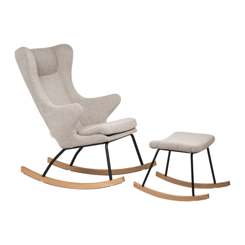 Tabouret Pour Rocking Chair De Luxe QUAX Gris Sable 5 Tabouret Pour Rocking Chair De Luxe QUAX Gris Sable – Image 3