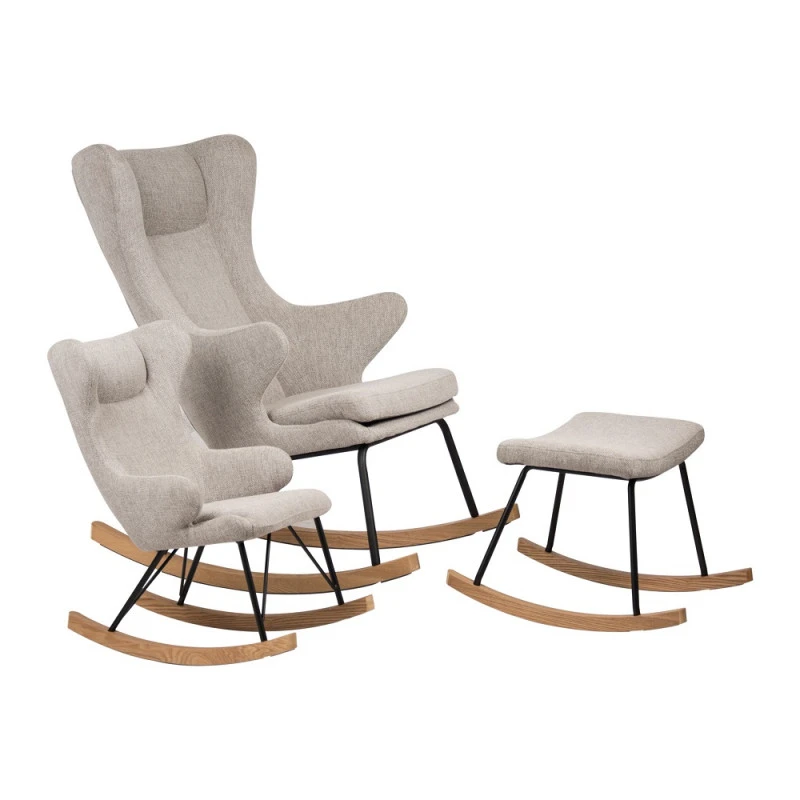 Tabouret Pour Rocking Chair De Luxe QUAX Gris Sable 6 Tabouret Pour Rocking Chair De Luxe QUAX Gris Sable – Image 4