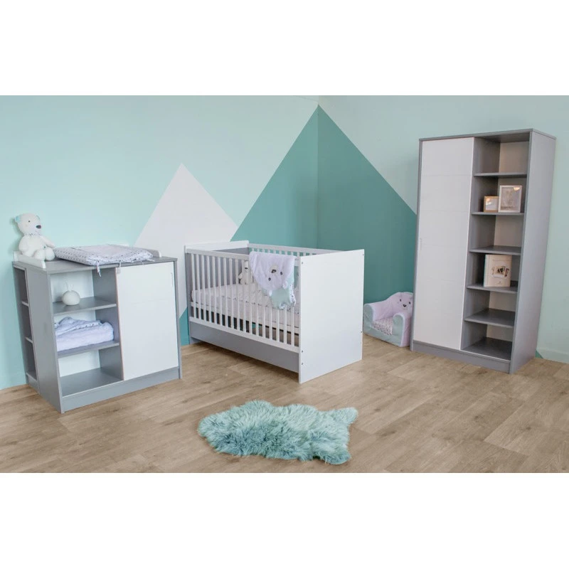 Plan à Langer DOMIVA Java Blanc/Gris 4 Plan à Langer DOMIVA Java Blanc/Gris – Image 2