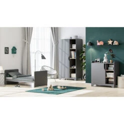 Armoire 1 Porte VOX Leaf Graphite/bois -MADE4BABY BOUTIQUE leaf armoire 1 porte 2
