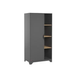 Armoire 1 Porte VOX Leaf Graphite/bois