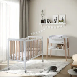 Lit 60x120 MICUNA Nordika Blanc / Waterwood -MADE4BABY BOUTIQUE lit 60x120 4
