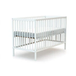 Lit Fixe 60x120 Essentiel AT4 Blanc -MADE4BABY BOUTIQUE lit 60x120 fixes a barreaux blanc 1