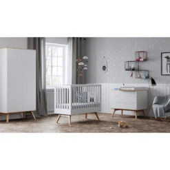 Lit 70x140 VOX Nature Blanc/Chêne -MADE4BABY BOUTIQUE lit 70x140 vox nature blanc chene 2