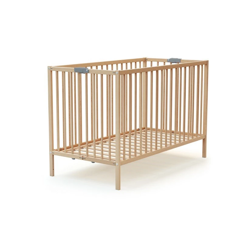 Lit Pliant 60x120 Webaby AT4 Hêtre Verni & Gris 5 Lit Pliant 60x120 Webaby AT4 Hêtre Verni & Gris – Image 3